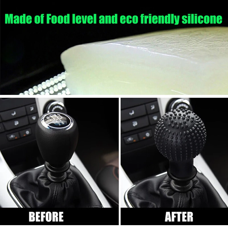 Details about   Universal Car 5 Speed Round Silicone Gear Shift Knob Cover Case Antislip Grey 