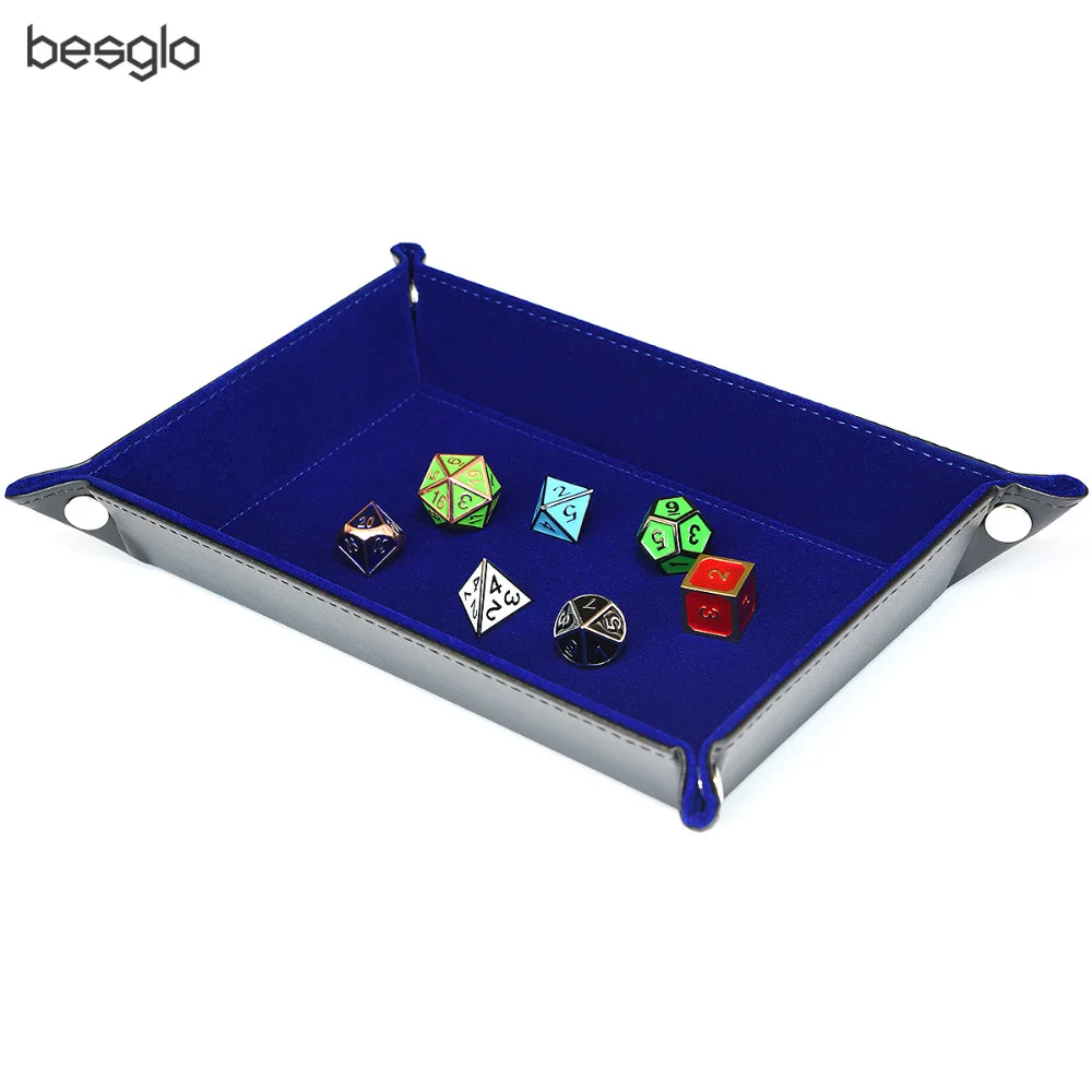 Buy Dice Foldable Rectangle Tray w/Dark Blue Velvet