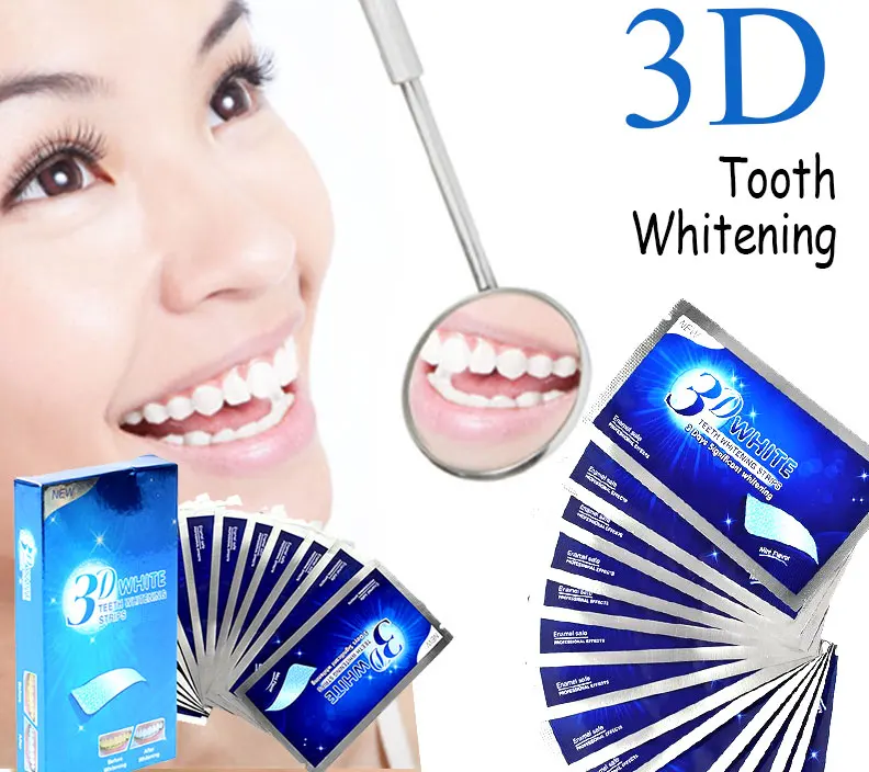 

Easy To Use 7/14 Pairs 3D White Gel Tooth Whitening Strips Oral Hygiene Teeth Cleaning Dry Dental Bleaching Strip Daily Life
