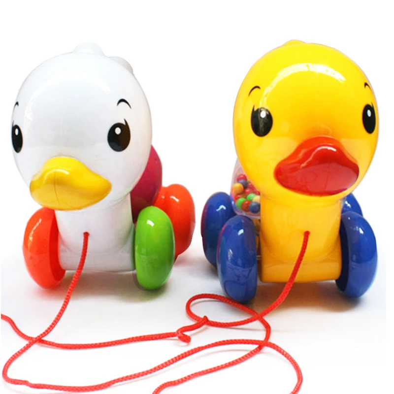 

Baby Rattles Pull rope Duck Animals Hand Jingle Shaking Bell Car Rattles Toys Music Handbell for Kids Baby Toys