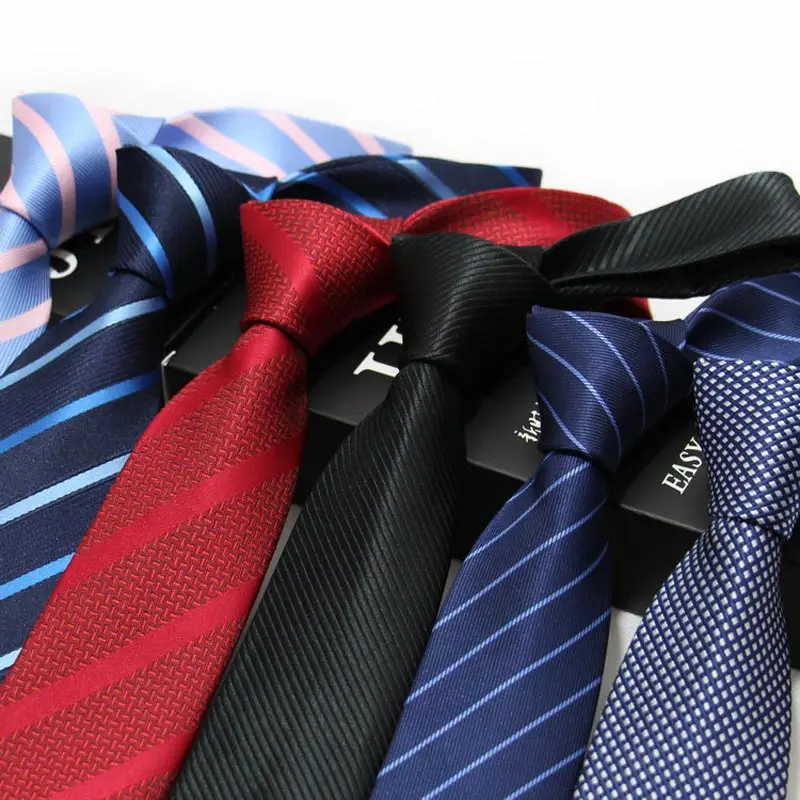 Заводские Классические мужские галстуки 7 см в полоску из полиэстера и шелка, Формальные Галстуки для жениха, свадебные, деловые галстуки, модные галстуки