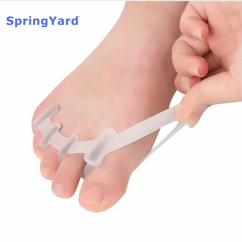 

SpringYard (2 pairs/lot) Gel Women's Toe Separator Overlapping Toes Hallux Valgus Orthopedic Protector Soft Flexible Foot Care