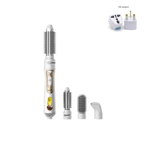 Add UK Adapter Xiao mi jia Wellskins 4 в 1 отрицательный ион горячий воздух mi гребень комплект щетка для горячей укладки волос фен для волос стиль волос фен сухой выпрямитель локон - Цвет: Add UK Adapter