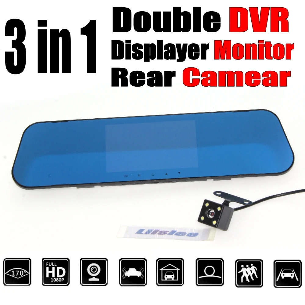 

Car BlackBox DVR Dash Camera Driving Video Recorder Front Rear Double Cameras DVR For HONDA FR-V HR-V MR-V Edix Insight LaGreat