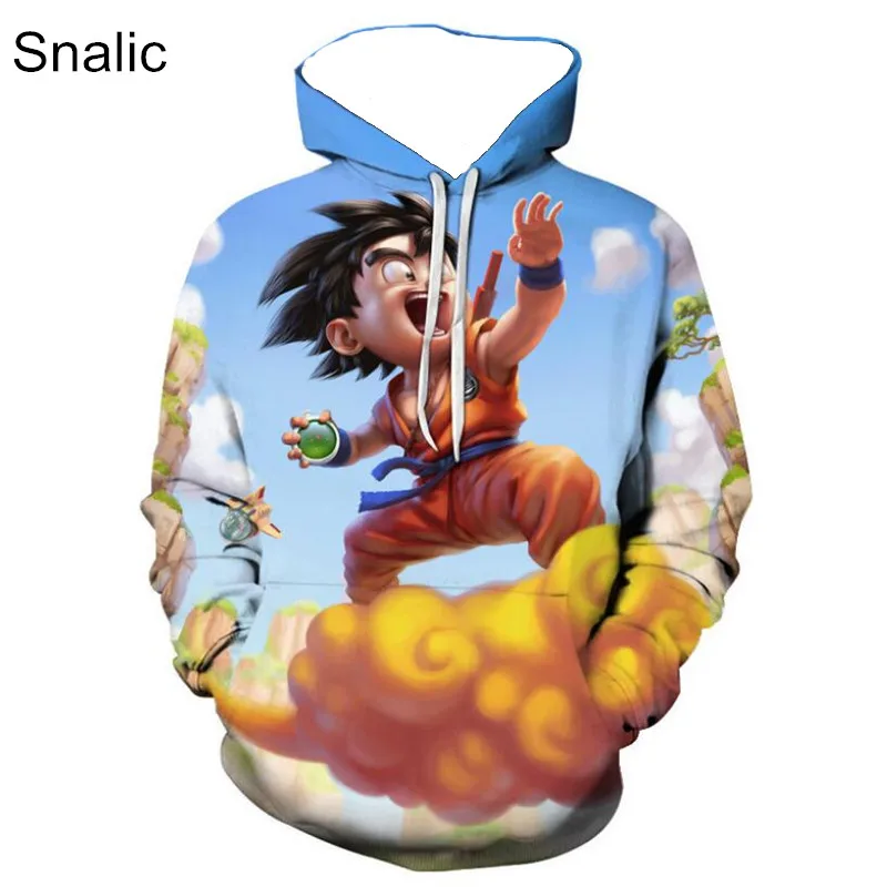 Snalic Dragon Ball 3D кофты Для мужчин/Для женщин толстовки с капюшоном принтом Goku аниме