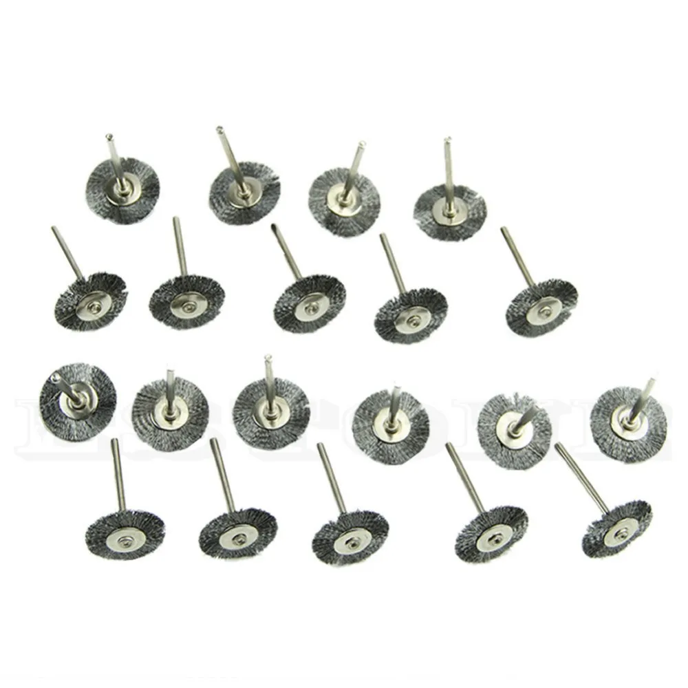 

1 Set 20Pcs 25mm Wire Wheel Rotary Stainless Brush Grinder Polishing Tool