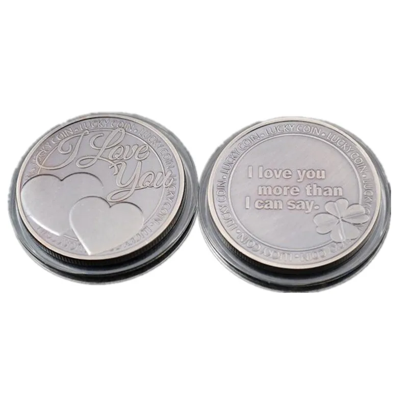 50 шт slmttg Античная Посеребренная монета в форме сердца я люблю вас больше, чем я могу сказать 40 мм значок коллекционное украшение сувенирная монета