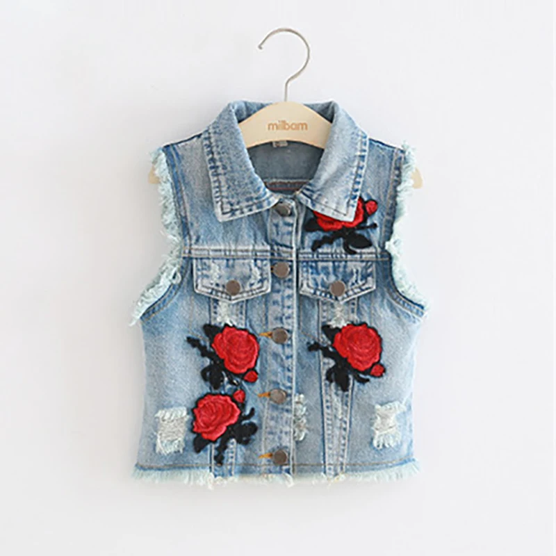 Toddler Girl Denim Jacket Spring Autumn Kids Clothes Girls Outerwear