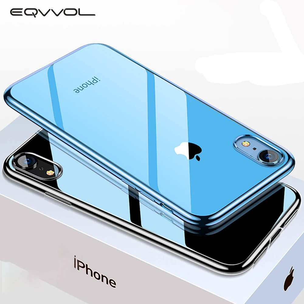 Прозрачный чехол Eqvvol для телефона iPhone XS MAX XR X 8 7 6 6s Plus Ультратонкий Мягкий