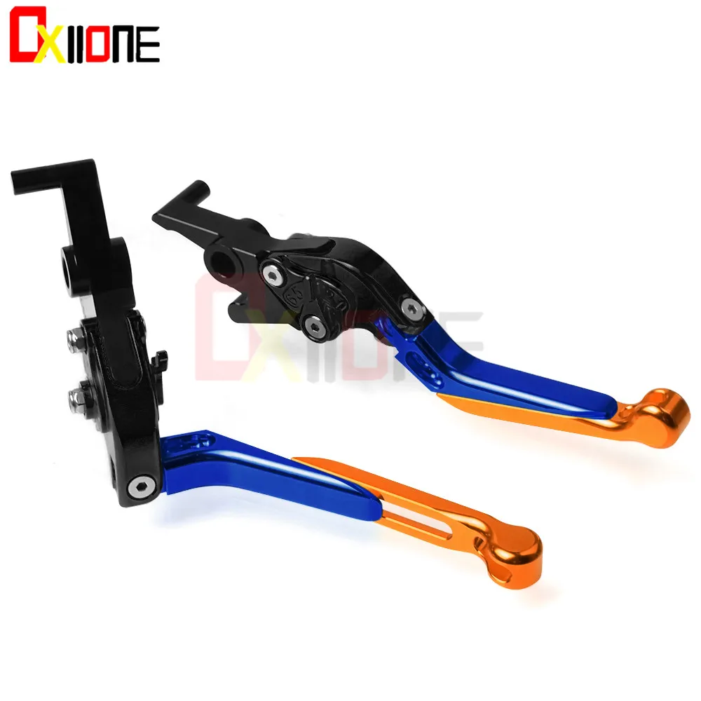 

Orange& Blue Motor Accessories CNC Folding Adjustable Extendable Motorcycle brake clutch levers For Honda NC750 All Years