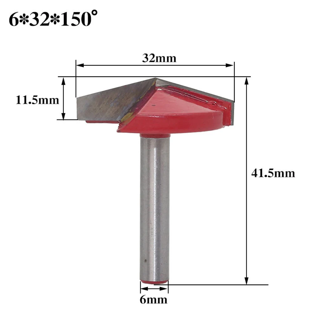 1/4 Inch хвостовика 60/90/120 градусов с ЧПУ карбида сплава фреза 3D V фреза B3