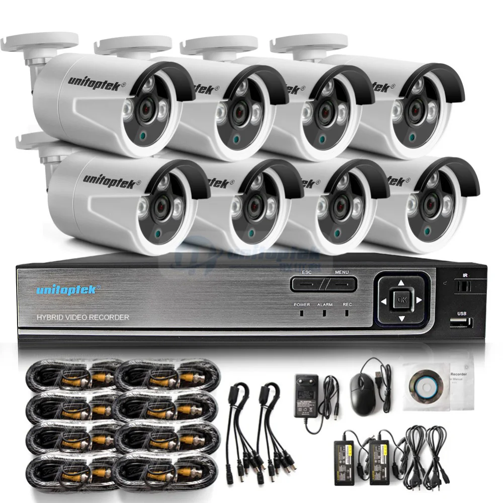 8CH AHD 3 в 1 безопасности DVR HDMI 1280*720 1200TVL защита от атмосферных воздействий CCTV камера