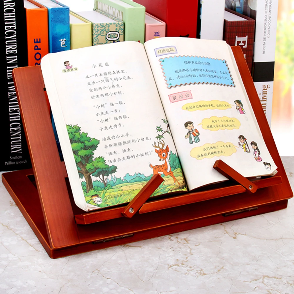 

reading book shelf Wooden bookshelf book holder rack tablet stand kitchen book stand for iPad reading for students stand reading