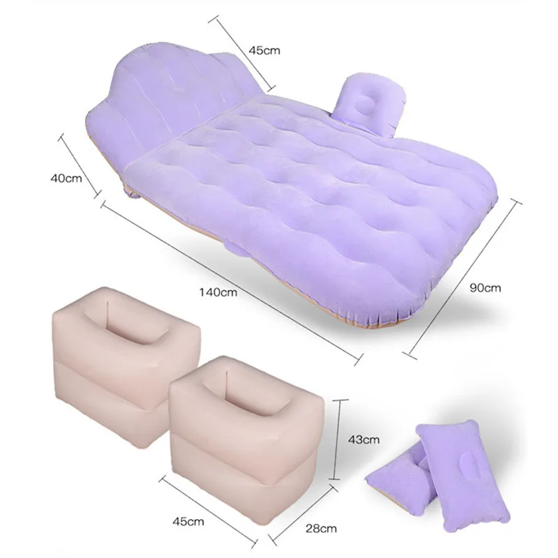 Universal coche aire inflable cama de viaje colchón cubierta de asiento sofá almohada al aire libre Camping Mat cojín de ropa de cama para niños
