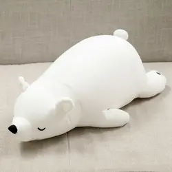 Милый белый медведь плюшевые игрушки чучело белый медведь плюшевые пены частичном куклы для детей и девочек мягкие игрушки с бамбуковый