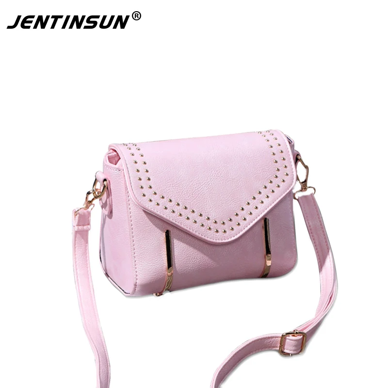 

Fashion Minimalist Female Crossbody Bags Rivet Small Square Bag Women Messenger Shoulder Bag Metal Edge PU Leather Handbags