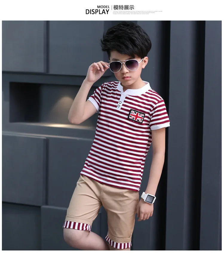 Binhbet/модный детский спортивный костюм для мальчиков, футболка+ штаны, хлопковый спортивный костюм из 2 предметов для мальчиков летняя повседневная одежда для малышей и подростков