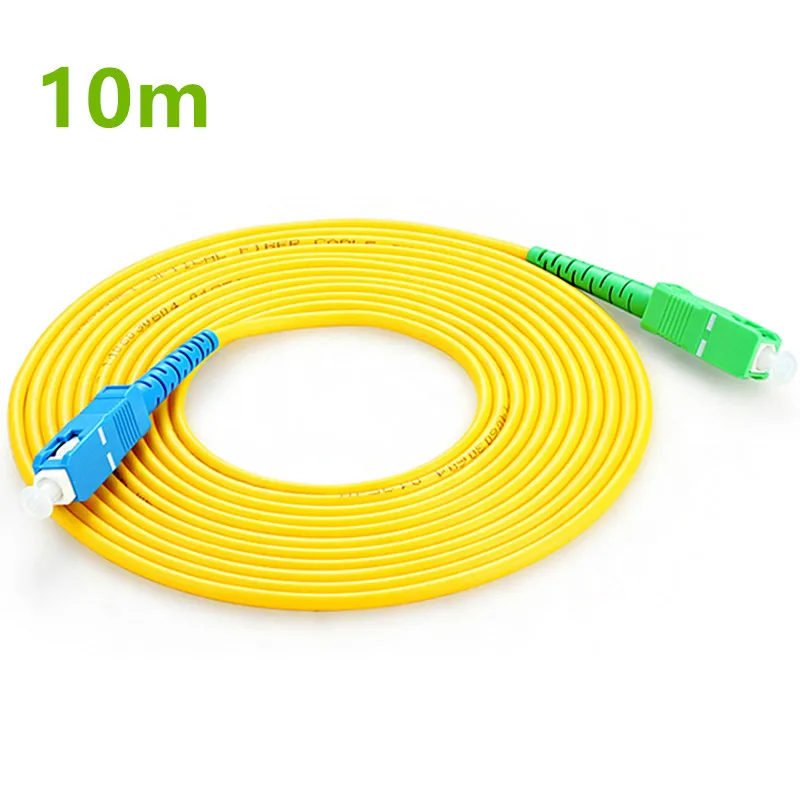 

10m SC APC to SC UPC SC PC G657A Fiber Patch Cable, Jumper, Patch Cord Simplex 2.0mm SM Fiber Patchcord
