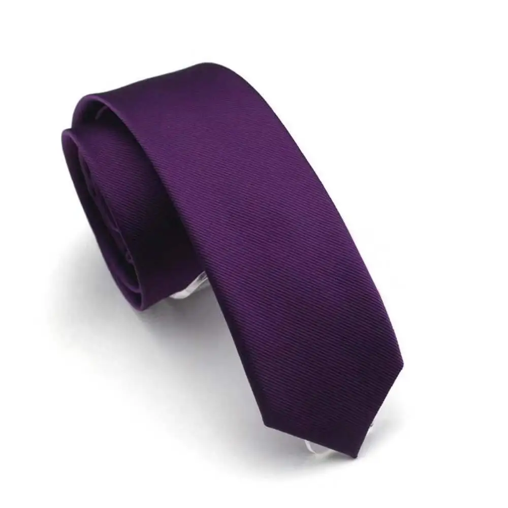 JEMYGINS 6 см тонкий цельный галстук молодых людей шеи галстук высшего качества Мода чистоты свободный стиль Мужчины Простой галстук - Цвет: 11