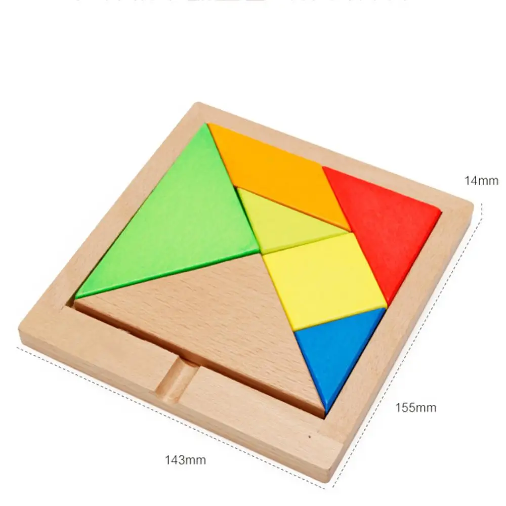 Ttnight Деревянный Tangram головоломка красочные головоломки игрушка игра дошкольного интеллектуального образования игрушки ребенок рождественские подарки - Цвет: i