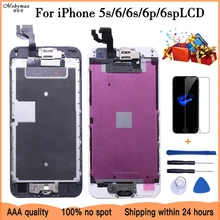Aaa + + + conjunto completo para iphone 6 s plus lcd com câmera botão casa completa substituição da tela montagem garantia de exibição