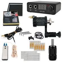 Профессиональный аппарат для нанесения татуировок Набор татуировок комплект тату-машинки тату машина+ мощность+ игла+ педаль+ линия связи