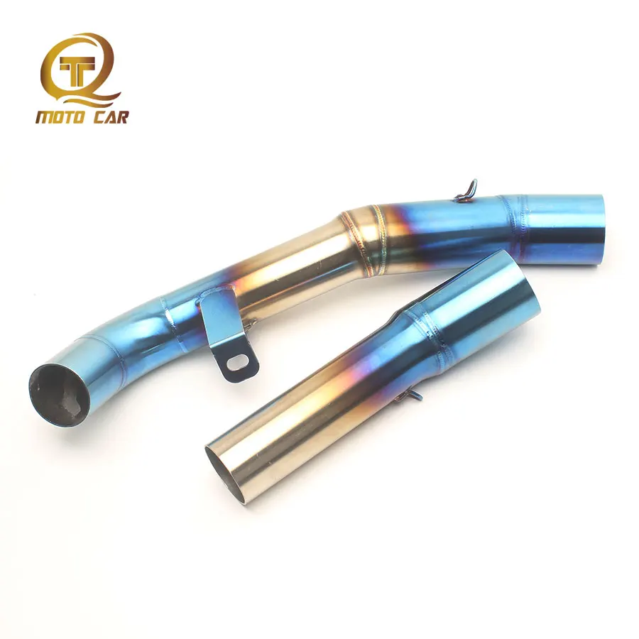 

1PC Refit Motorcycle Exhaust Link Pipes Blue Plating Escape Muffler Middle Pipe for Kawasaki Z1000 Exhaust 2007 2008 2009 Year