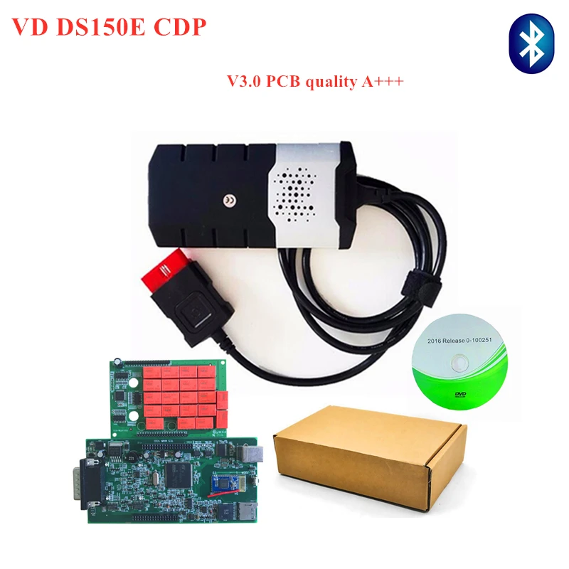 

Newest 2016.0 Software CD for delphis vd ds150e cdp V3.0 PCB bluetooth with teach video Scanner for car truck diagnostic tool