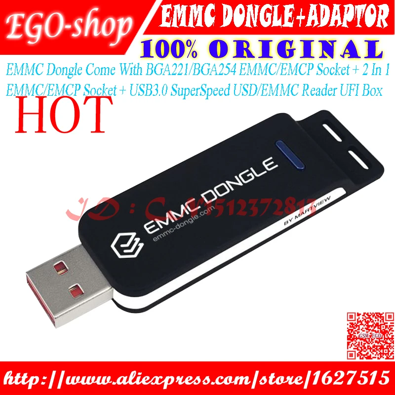 EMMC ключ поставляется с BGA221/BGA254 EMMC/EMCP гнездо+ 2 в 1 EMMC/EMCP гнездо+ USB3.0 SuperSpeed USD/EMMC Reader UFI Box