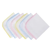 20 шт. детские полотенца для кормления 26 см детский квадратный носовой платок Белое Хлопковое полотенце детское газовое полотенце для кормления hanky toalla T09