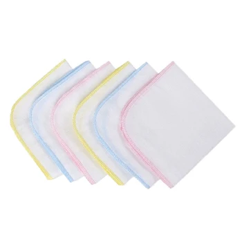 

20PCS Baby Feeding Towels 26cm Children Squares Handkerchief White Cotton Towel Kids Gauze Nursing Toweling hanky toalla T09
