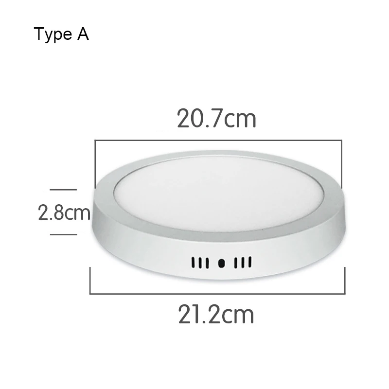 Светодиодный потолочный светильник s для гостиной, спальни, современный потолочный светильник, акриловый круглый квадратный плафон, светодиодный светильник 6 12 Вт 18 Вт 24 Вт - Цвет корпуса: A Dia 21.2cm 18W
