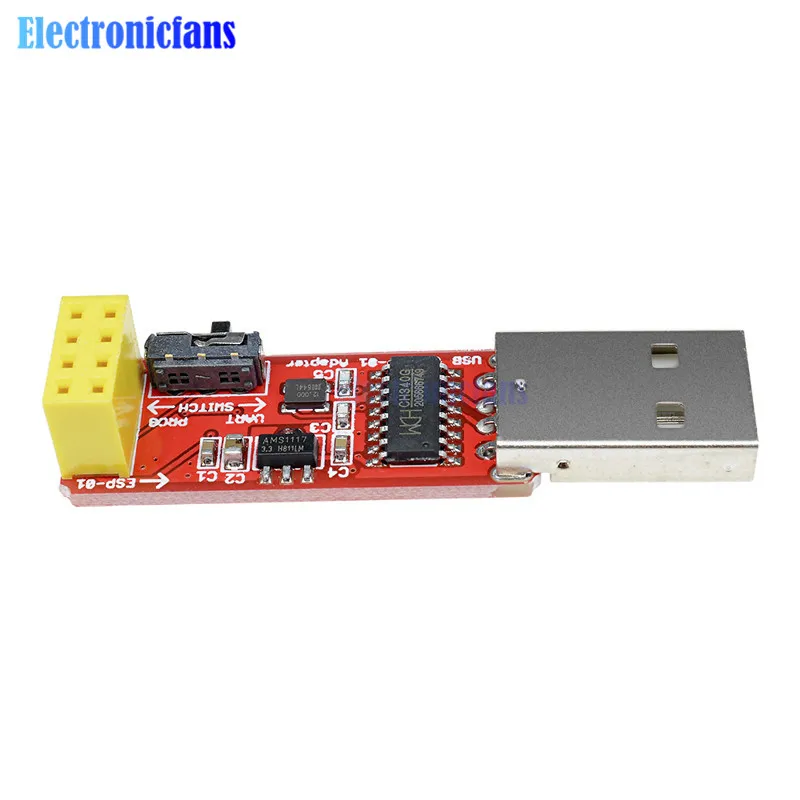 CH340 USB к ESP8266 серийный ESP-01 ESP-01S ESP01 ESP01S беспроводной Wifi разработчик плата модуль для Arduino программист адаптер - Цвет: CH340 USB to ESP8266