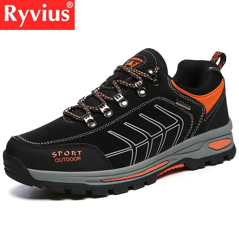 

Ryvius Brand 2018 New Listing Men's Outdoor Non-slip Wear-resistant Breathable Hiking Travel Tourism Hiking Shoes Large Size 45