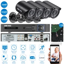 Owsoo CCTV Системы 4ch 1080n сетевой видеорегистратор 4 шт. 720 P 1500tv ИК Водонепроницаемый наружного видеонаблюдения Камера охранных Системы комплект видеонаблюдения