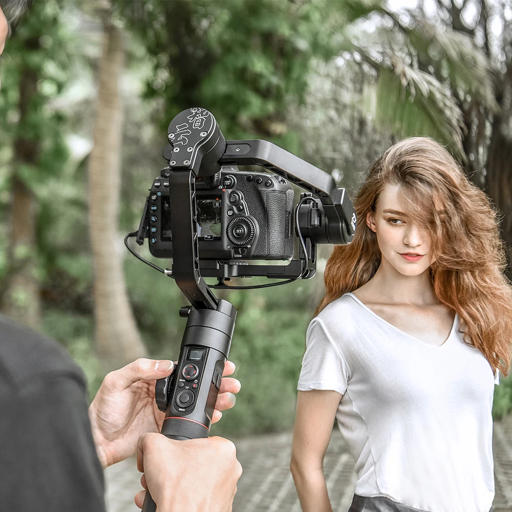 Zhiyun Crane 2 и 3 Осями для мобильного создания фильмов ручной видео Камера карданный Стабилизатор Для беззеркальных цифровых зеркальных фотокамер Камера в режиме реального времени для непрерывного изменения фокусировки камеры