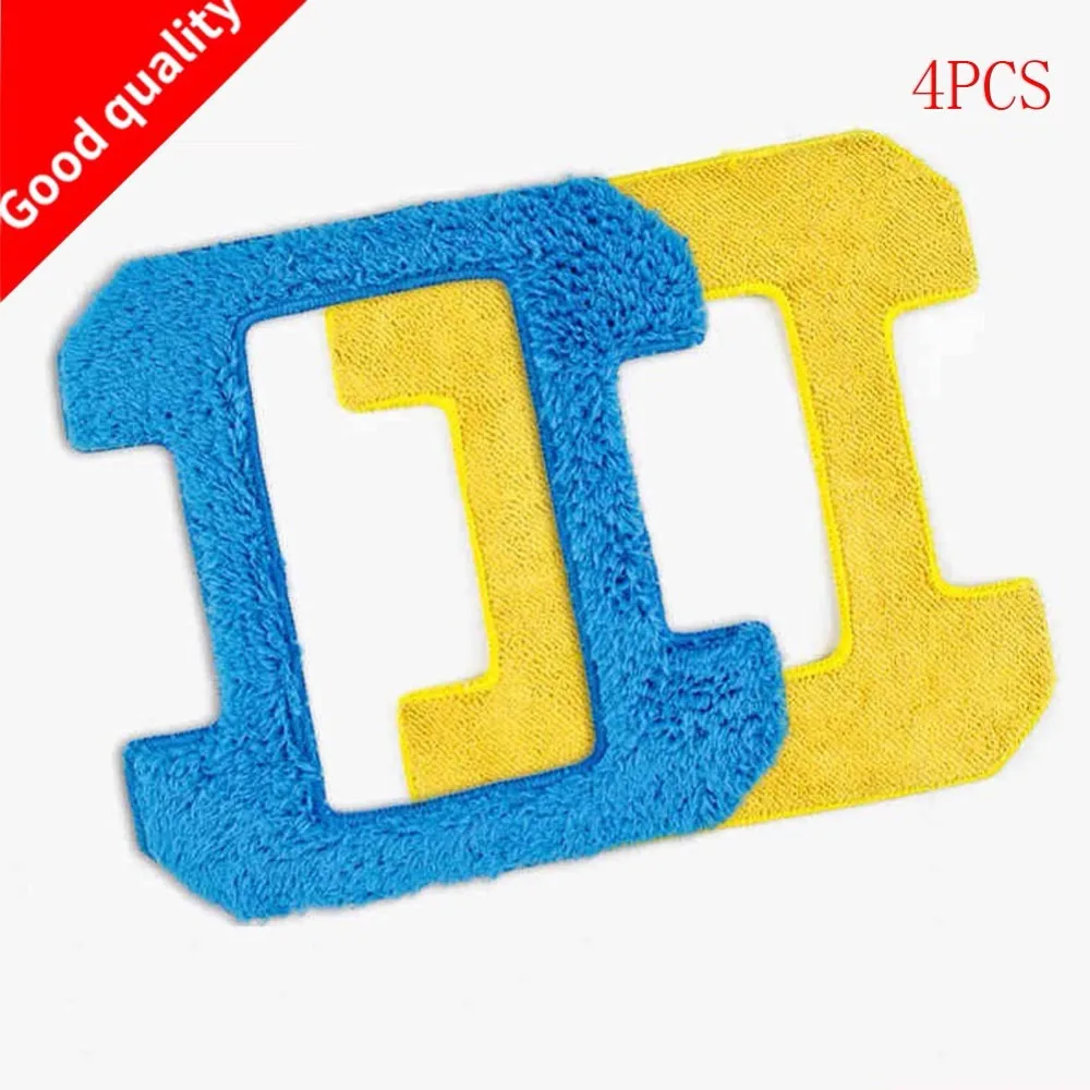 2pcs wet mop+2pcs dry mop for hobot 268 288 Robot X6 cop Rose window clean cloth weeper glass windows Cleaner Parts | Бытовая техника