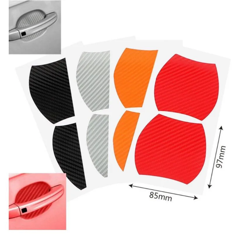 

4pcs/lot Car Handle Protection Film Universal Invisible Car Carbon fiber Door Handle Stickers Scratches Resistant Sticker