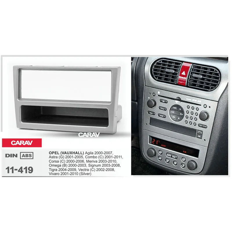 

1 Din Radio Fascia for OPEL Agila Astra (G) Combo (C) Corsa (C) Meriva Tigra Vectra(C) DVD Stereo Panel Dash Mount CARAV 11-419