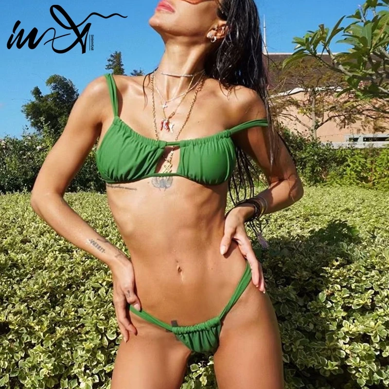 В X неоновый купальник женский микро бикини 2019 mujer бандаж сексуальные купальники