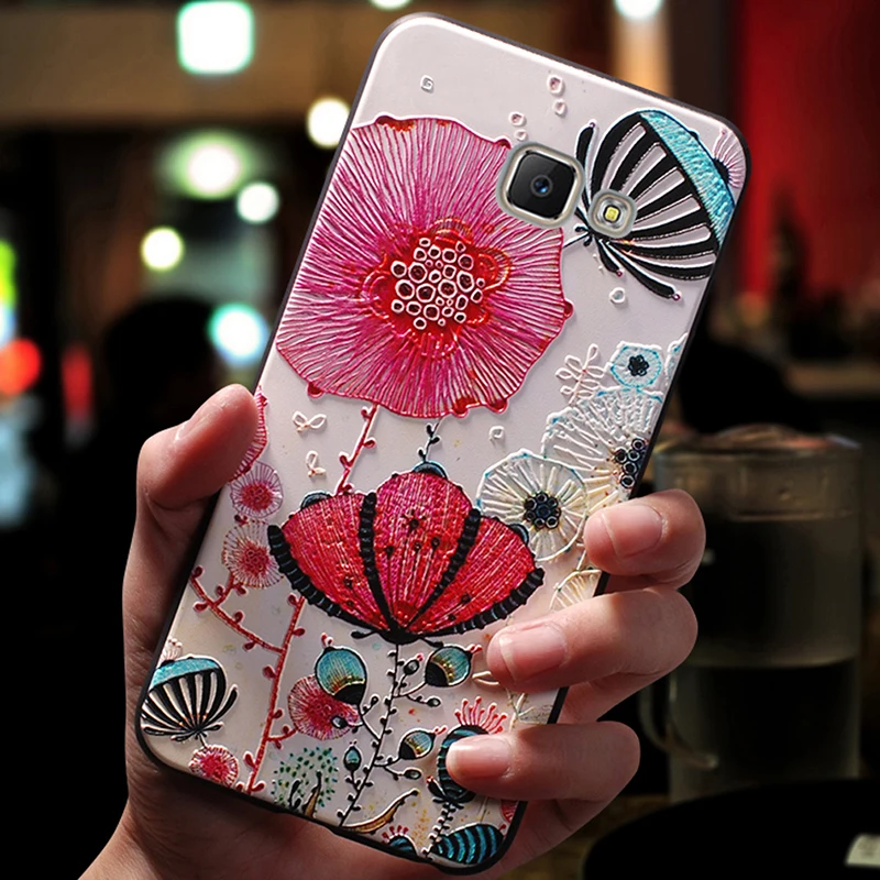 flower Чехол, чехол, чехол для samsung Galaxy j7 j5 prime j5prime j7prime, силиконовый 3D чехол для мобильного телефона, Роскошный чехол для задней панели s - Цвет: flower