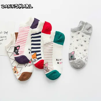 

Autumn New Pattern Women Socks Winter Stripe Funny Socks Women Hosiery Short Cotton Socks Calcetines Kawaii Boat Sock Meias