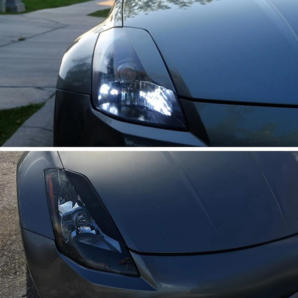 For Nissan 03-09 350Z Z33 Fairlady Carbon Fiber Headlight Eye Lid Eyelids Cover