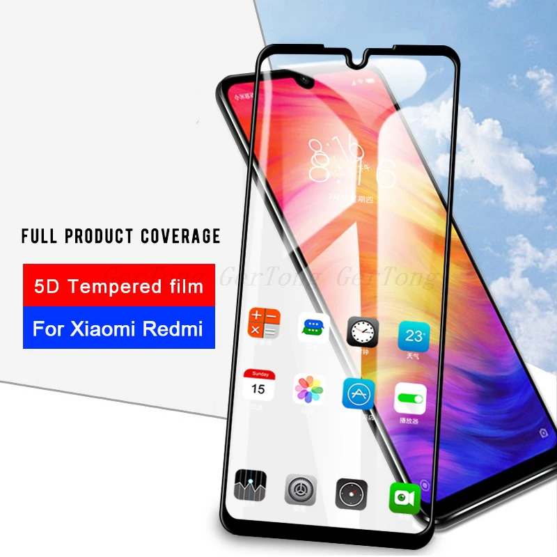 Закаленное стекло 5D с полным покрытием для Xiaomi Redmi Note 6 5 Pro 7 4X Plus 5A 6A изогнутая