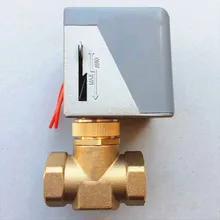 Центральный Кондиционер моторизованный двухсторонний клапан, AC220V вентилятор катушки воды электрический клапан, привод G3/" DN20 G1" DN25, J19074