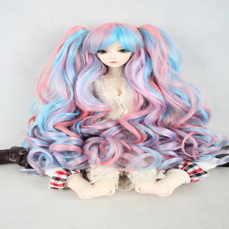1/3 BJD doll wigs multi color wigs wavy hair Tiger clip ponytail wig COSdoll wigbjd doll wigs1