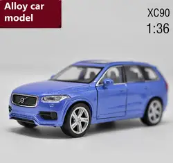 1:36 Масштаб VOLVO XC90 сплав отступить игрушечный автомобиль, высокая моделирования литья под давлением Металл модель, 2 открытых дверей игрушка