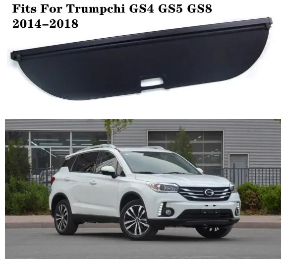 

High Qualit Car Rear Trunk Cargo Cover Security Shield Screen shade Fits For Trumpchi GS4 GS5 GS8 2014-2018 (black, beige)