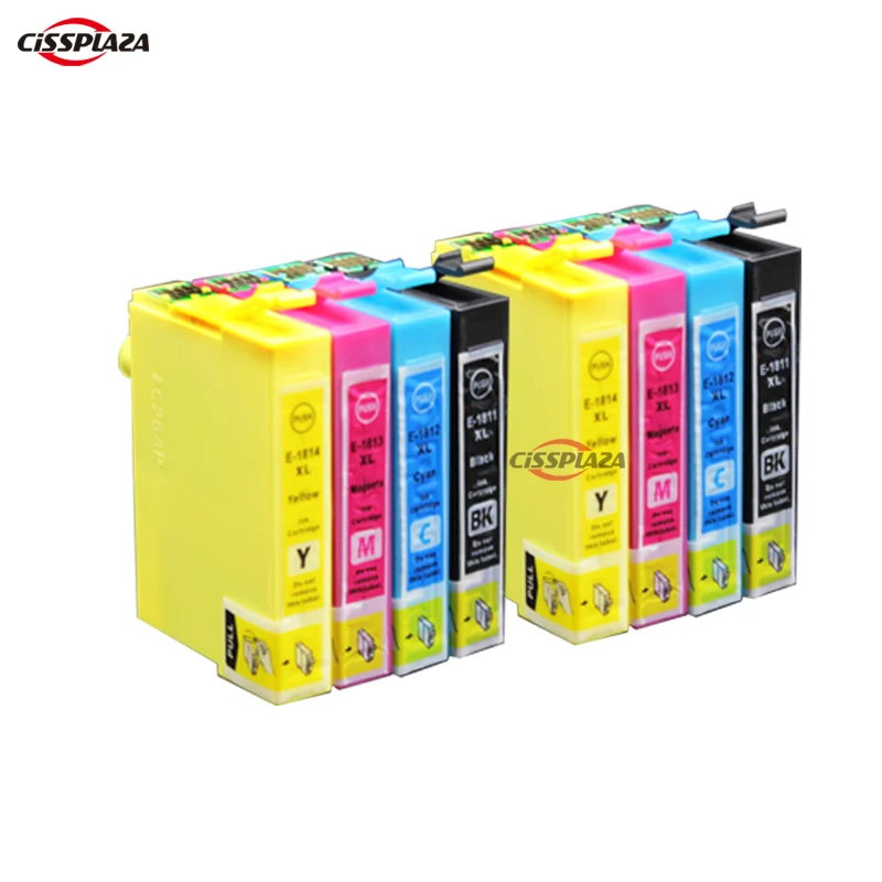 CISSPLAZA 8pk 18XL T1811 чернильный картридж совместимый для epson XP212 XP205 XP305 XP322 XP315 XP-302 XP-305 XP-312