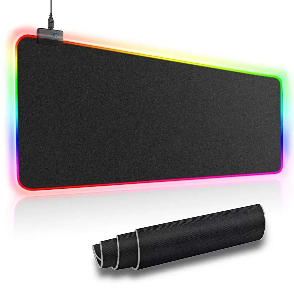 Большой коврик для мыши RGB геймеров компьютерный светодиодный игровой XL большой